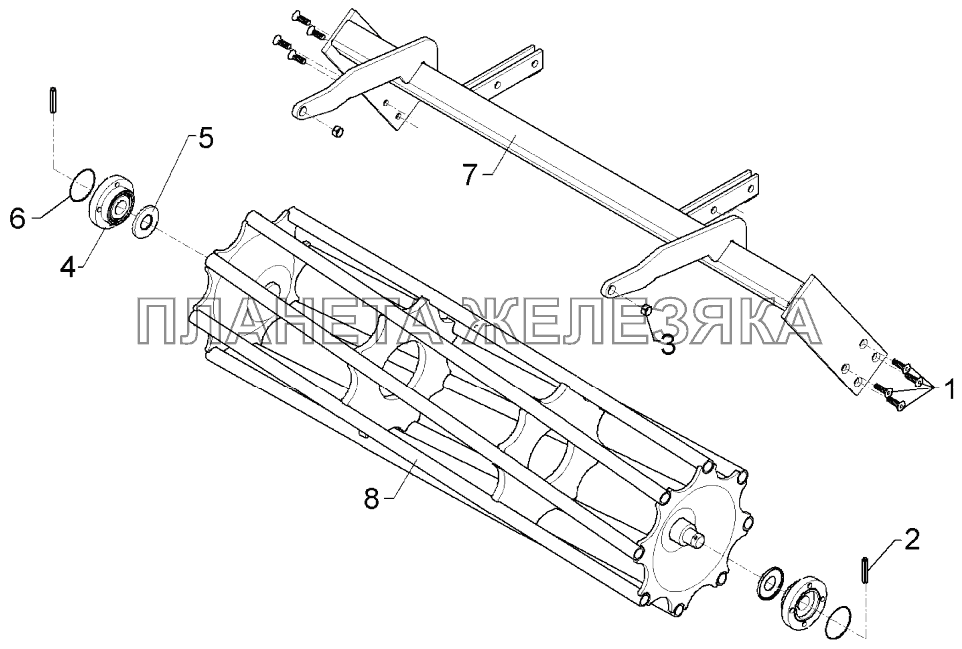 Tube bar roller 2,0m RSP 400 System-Kompaktor Gigant 800 Tube bar roller 2,0m RSP 400 System-Kompaktor Gigant 800
