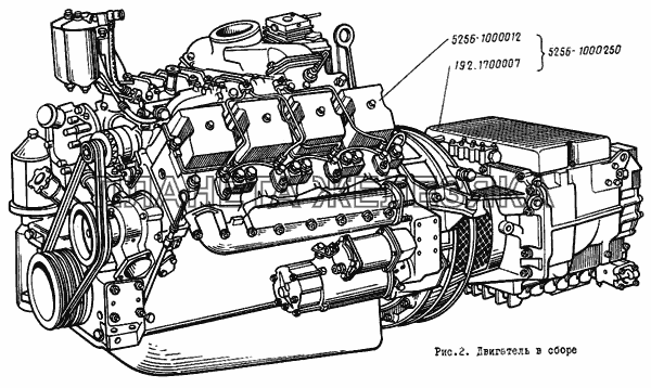 Двигатель в сборе ЛиАЗ 5256