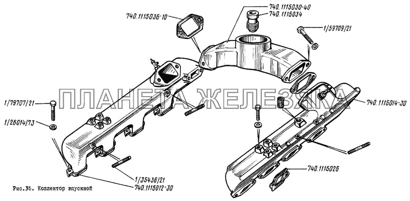 Коллектор впускной ЛиАЗ 5256