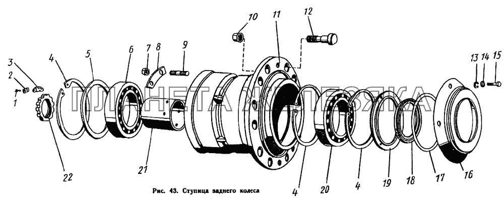 Ступица заднего колеса ЛиАЗ 677