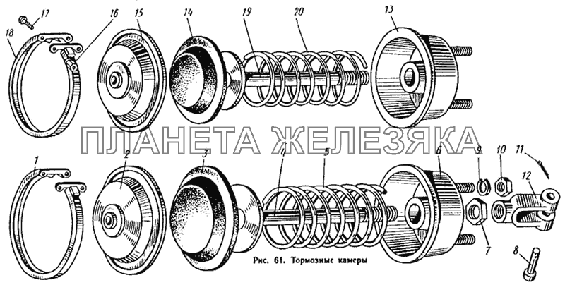 Тормозные камеры ЛиАЗ 677