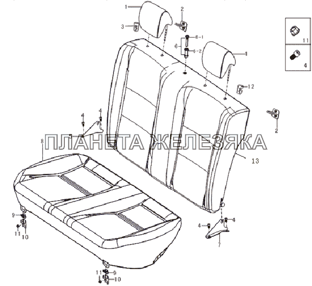 Rear seat LF-LF7161A Rear seat LF-LF7161A