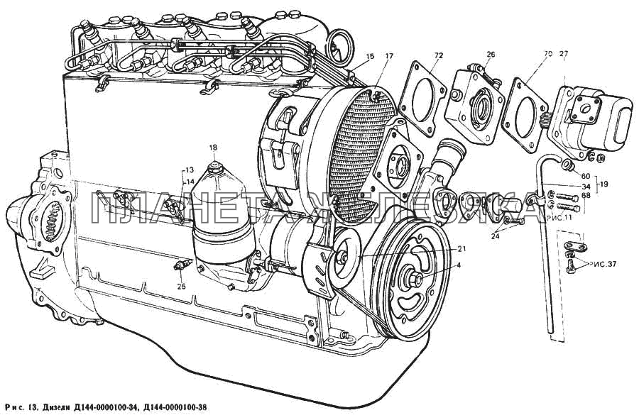 Системы дизеля Т-40М