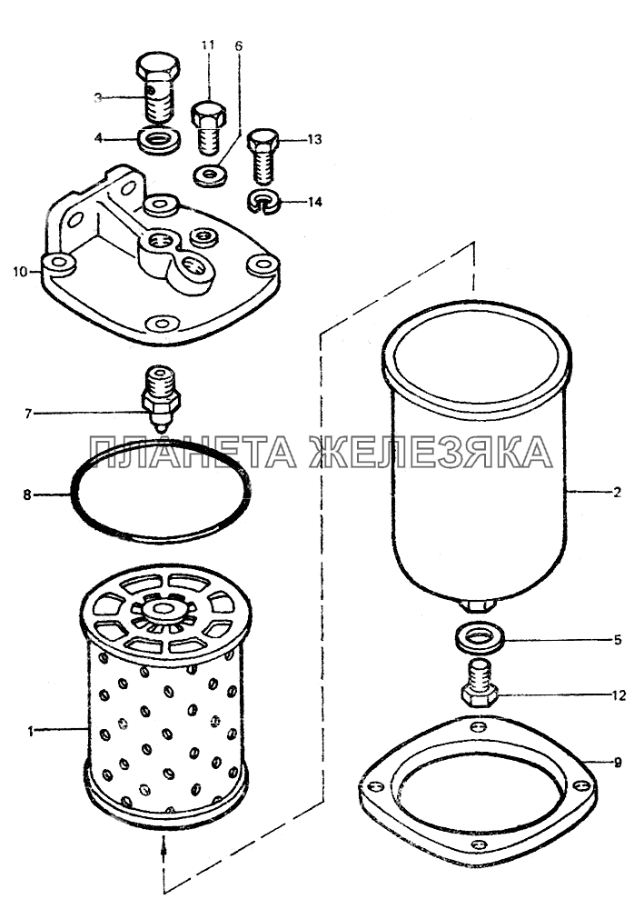 Фильтр топливный тонкой очистки ЛТЗ-55