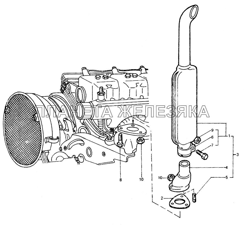 Глушитель ЛТЗ-55