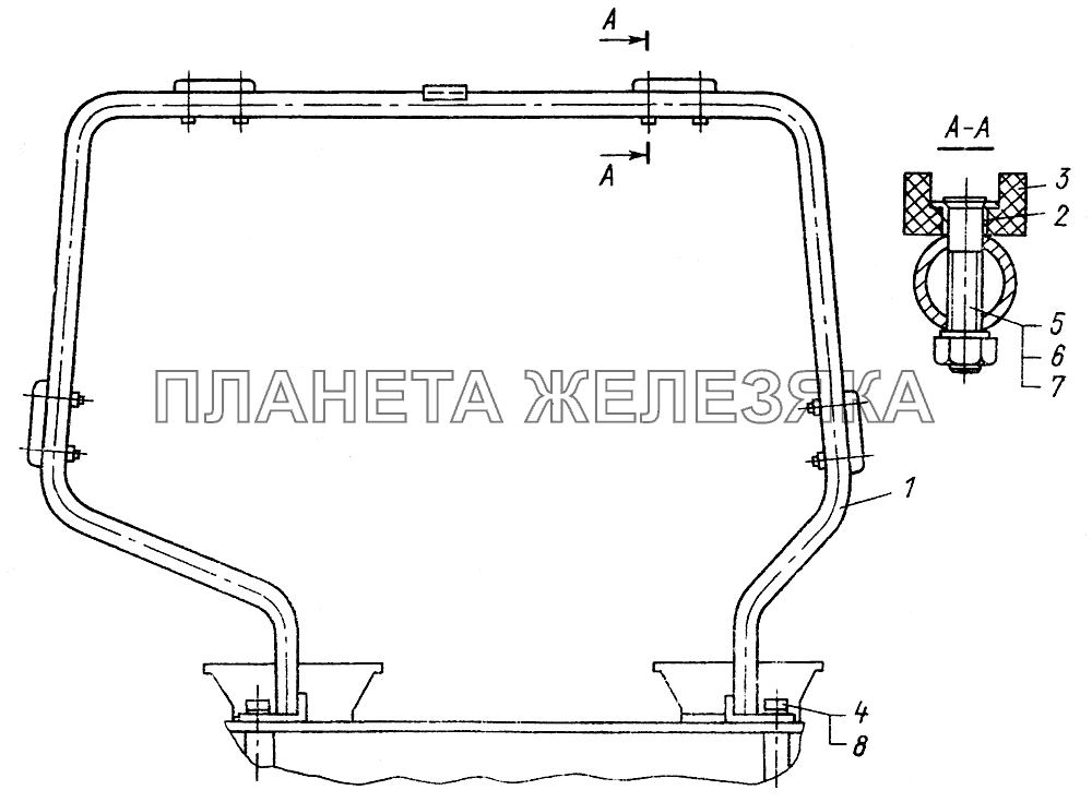 Установка опоры капота ЛТЗ-55