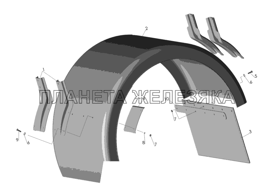 Брызговик МАЗ-437030 (Зубренок)