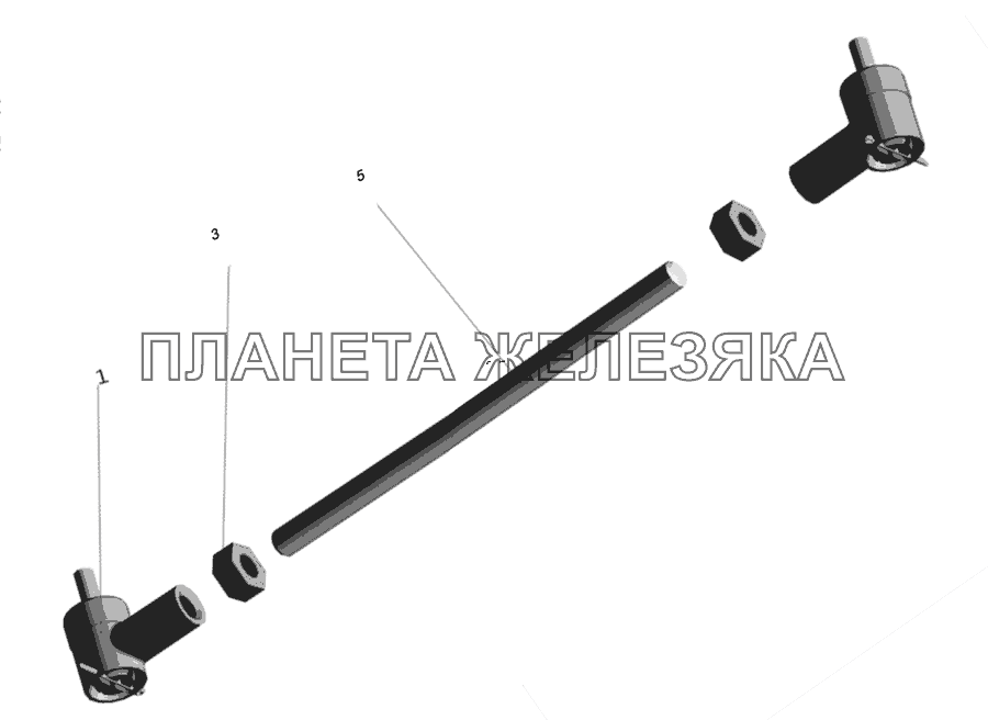 Тяга 6422-1703490-01 МАЗ-437030 (Зубренок) Тяга 6422-1703490-01 МАЗ-437030 (Зубренок)