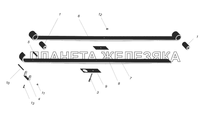 Рессора передняя 4370-2902012 МАЗ-437030 (Зубренок)