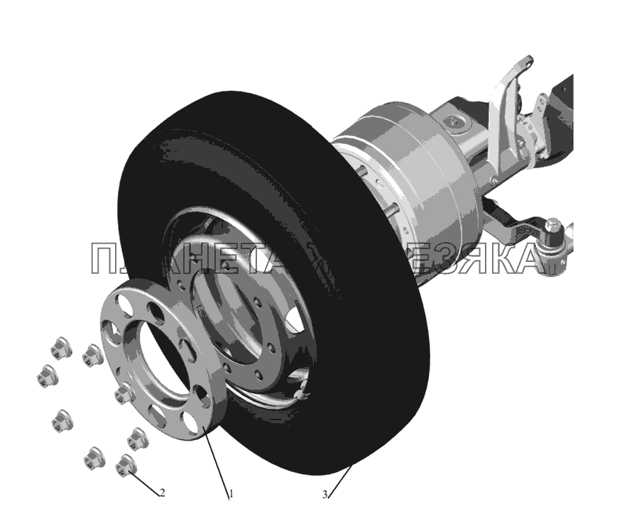 Установка передних колес МАЗ-437030 (Зубренок)