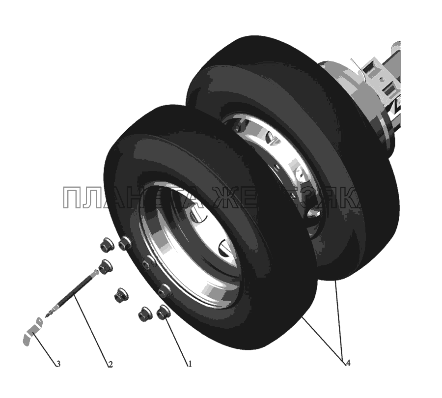 Установка задних колес МАЗ-437030 (Зубренок)