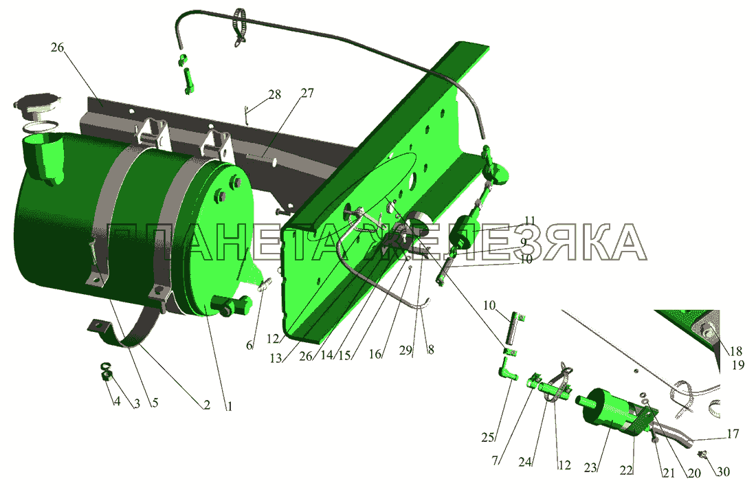 Топливопроводы питания подогревателя Thermo 90S. 437041-1015004-010 МАЗ-437040 (Зубренок)