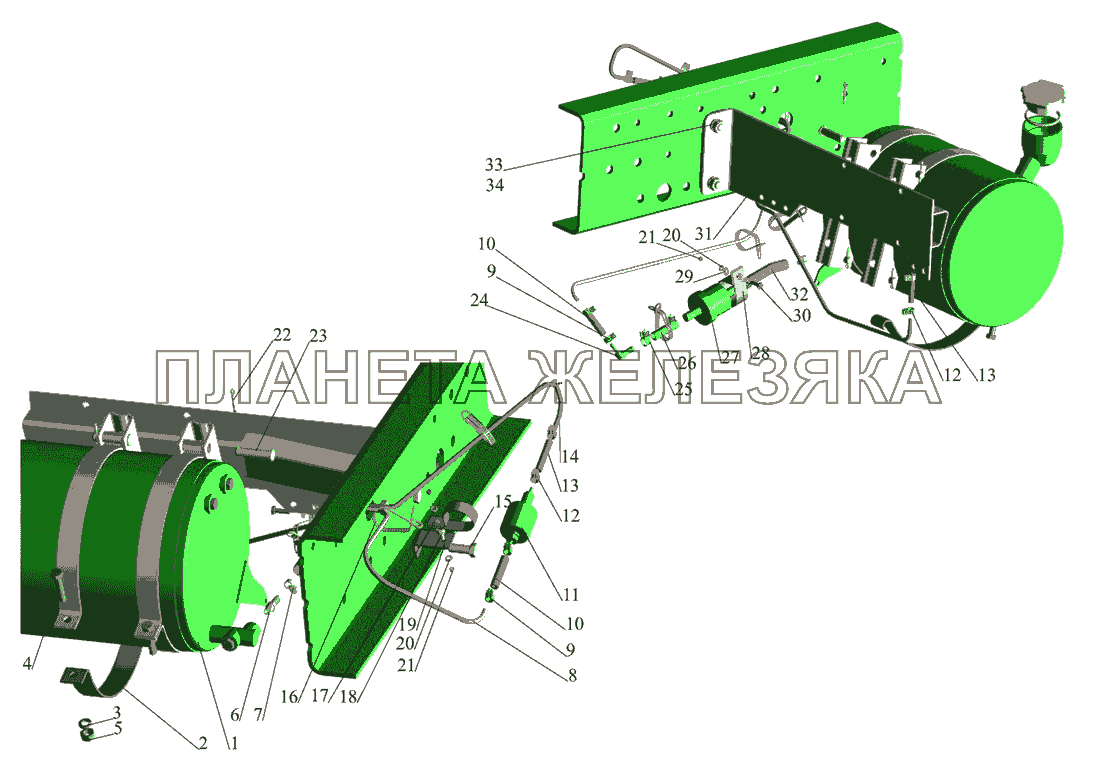 Топливопроводы питания подогревателя Hydronic 10 437041-1015004 МАЗ-437040 (Зубренок)