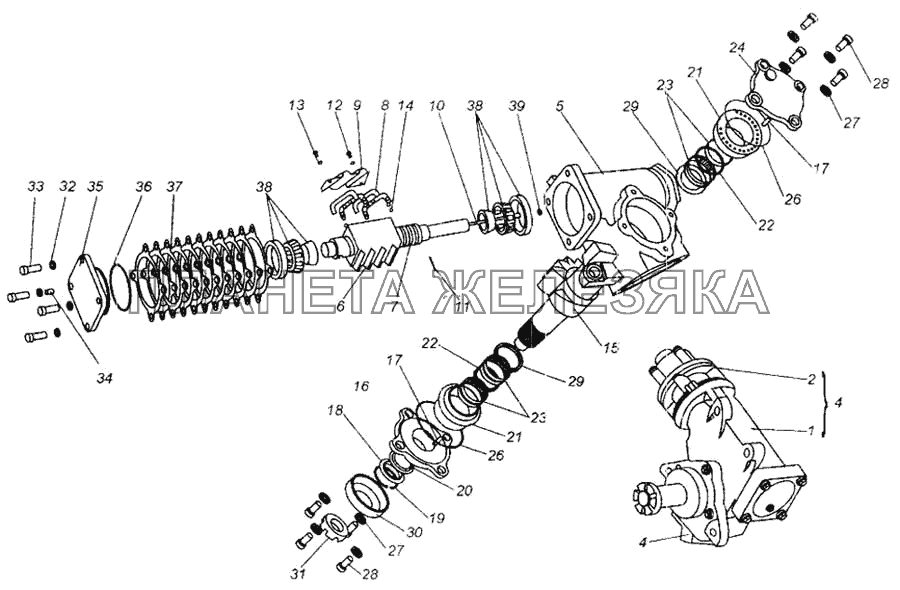 Механизм рулевой МАЗ-437040 (Зубренок)