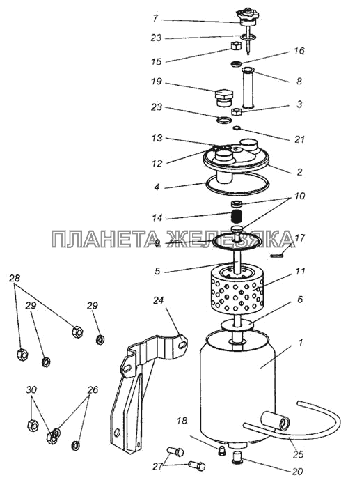 Бак масляный МАЗ-437040 (Зубренок)