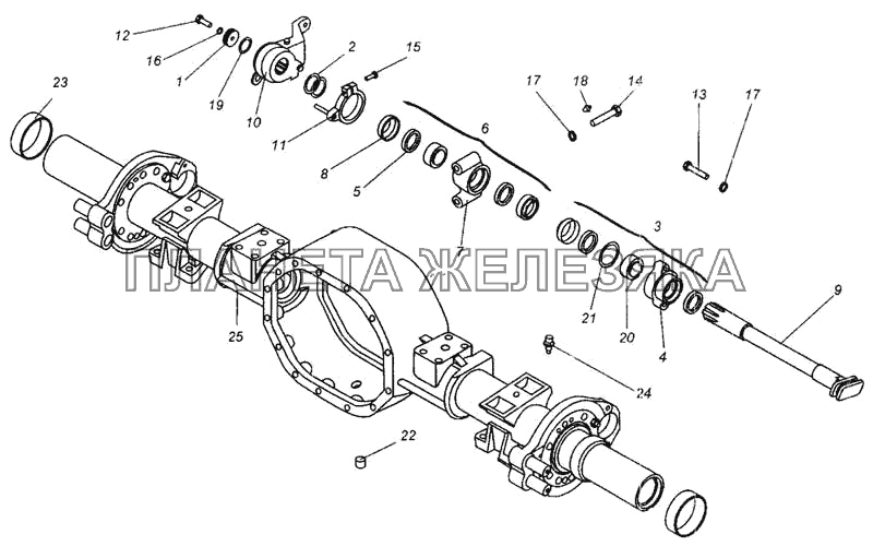 Привод тормозного механизма задних колес МАЗ-437040 (Зубренок)