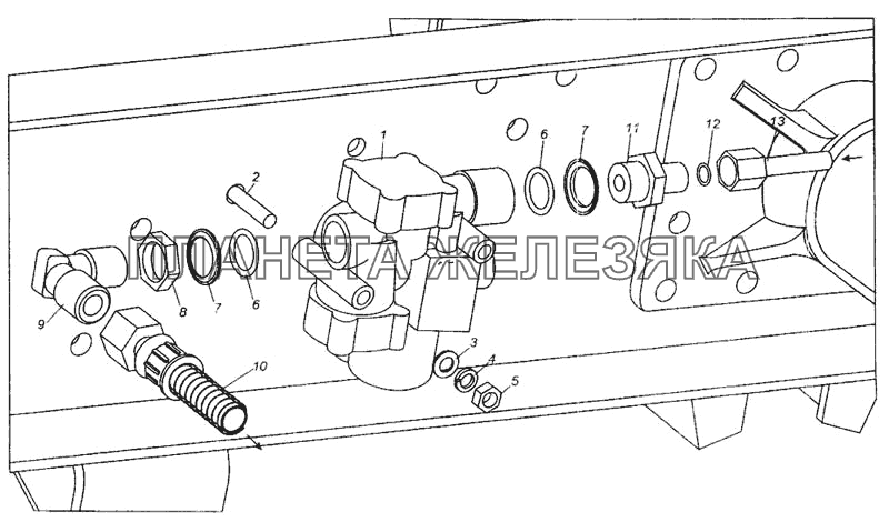 Установка модуляторов и присоединительной арматуры МАЗ-437040 (Зубренок)
