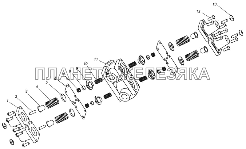 Клапан защитный четырехконтурный МАЗ-437040 (Зубренок)