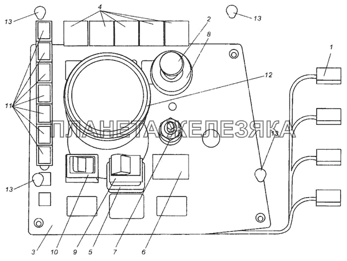 Установка приборов и выключателей МАЗ-437040 (Зубренок)