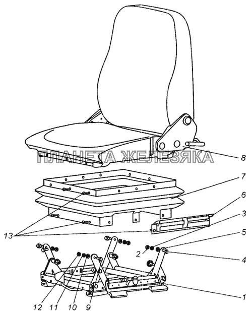 Сидение МАЗ-437040 (Зубренок)