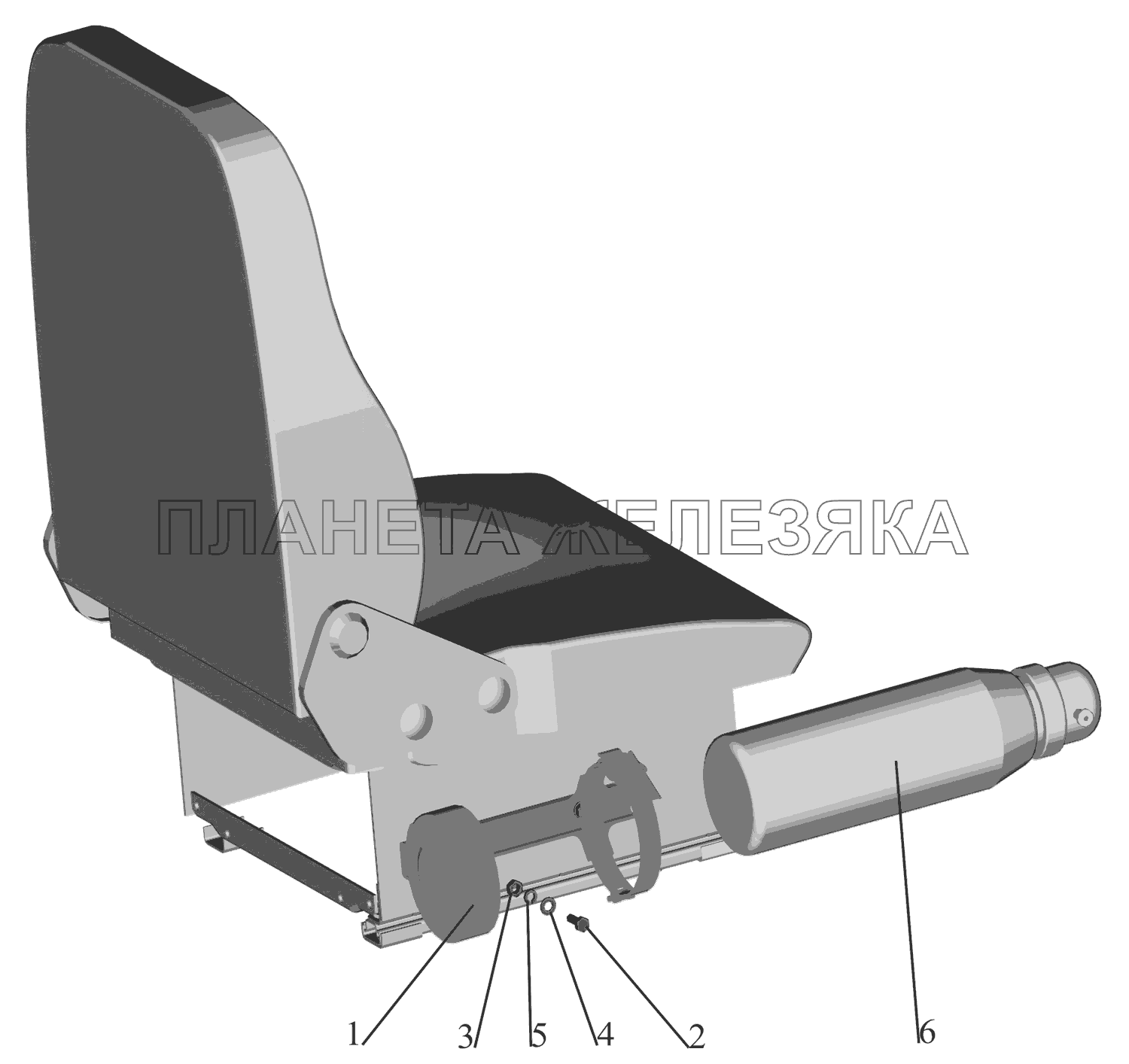 Установка огнетушителя 4370-3910040 МАЗ-437041 (Зубренок)