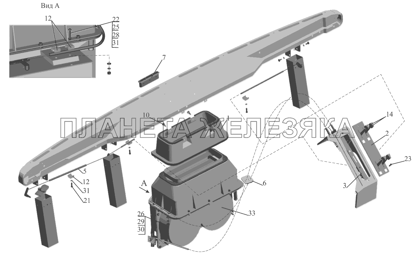 Установка отопителя 4370-8100001 МАЗ-437041 (Зубренок)