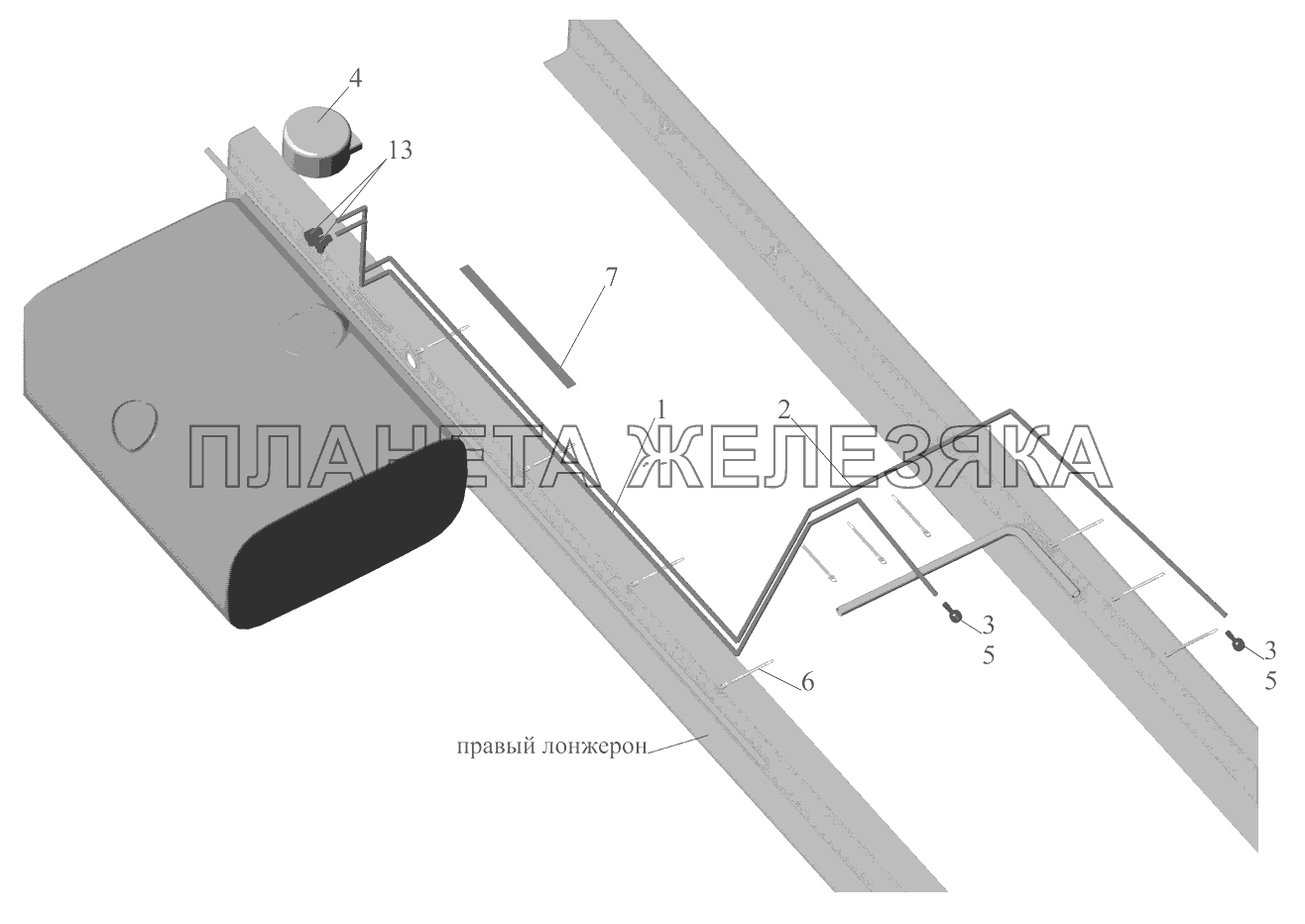 Крепление топливопроводов 4370-1104002 МАЗ-437041 (Зубренок)