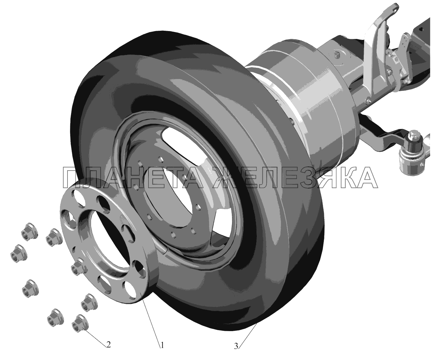 Установка передних колес 457041-3100005 МАЗ-437041 (Зубренок)