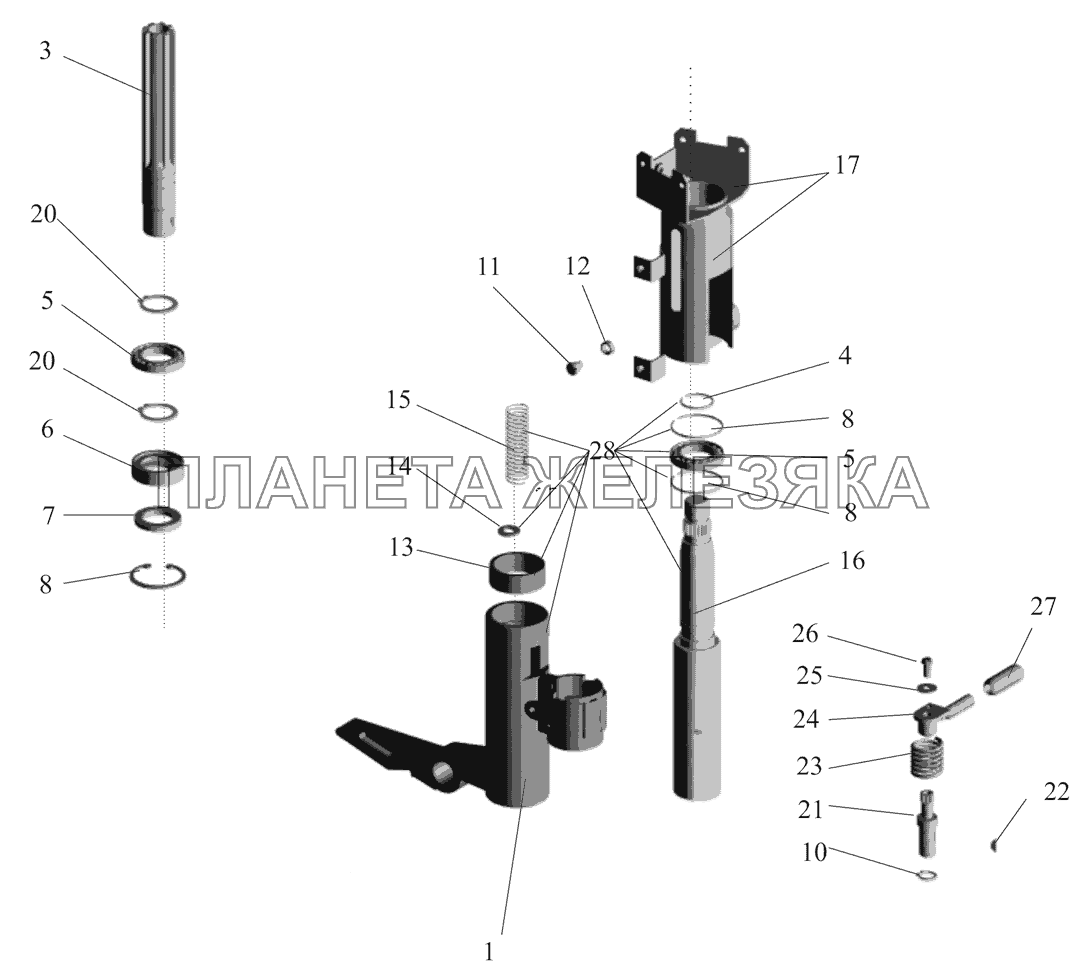 Колонка рулевая 64221-3444010 МАЗ-437041 (Зубренок)