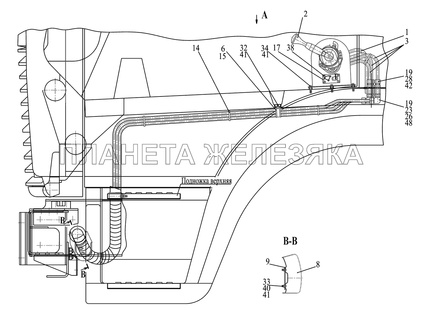 Привод стояночного тормоза P437041-3537004 МАЗ-437041 (Зубренок)