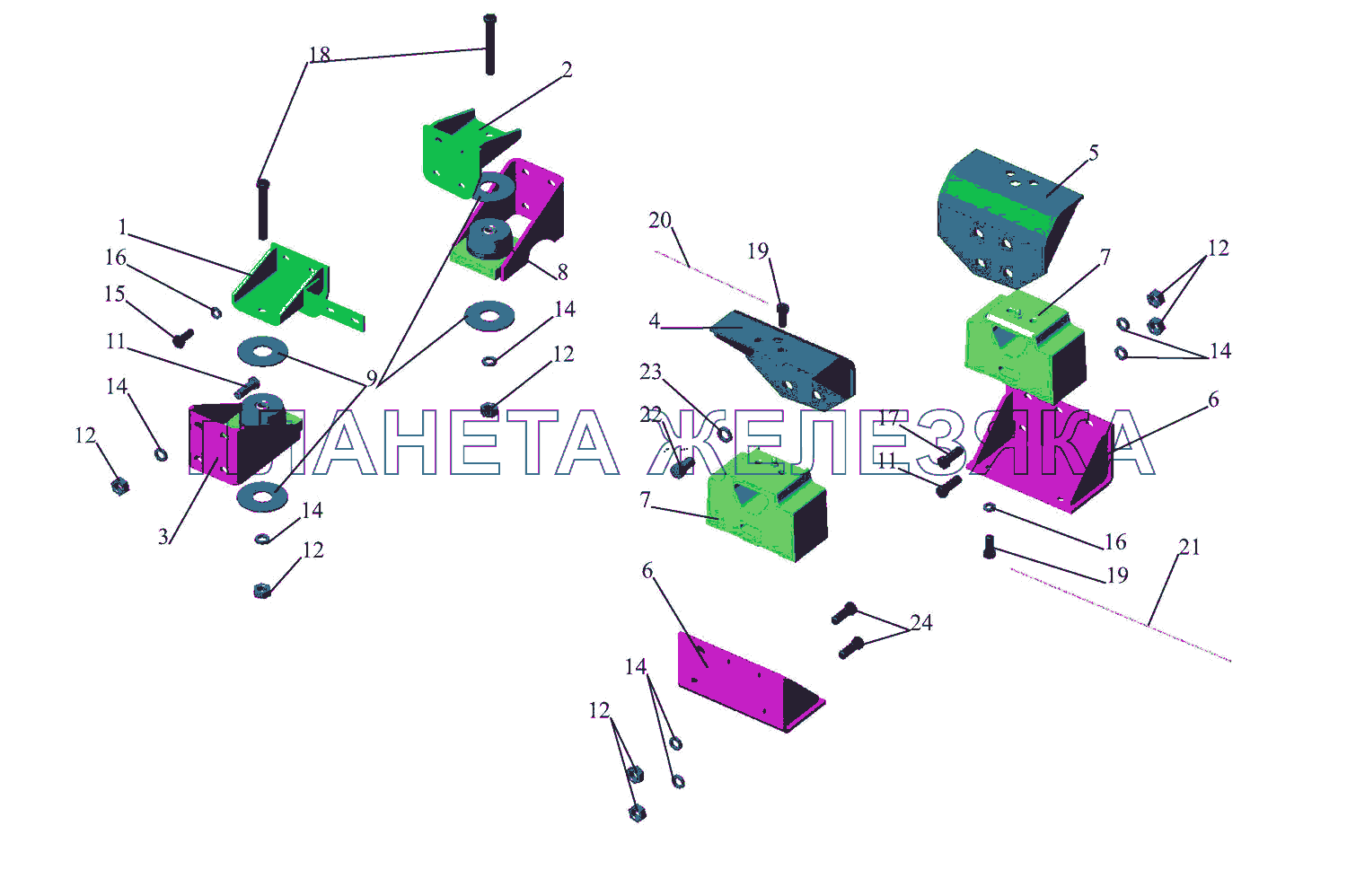 Крепление двигателя 437043-1001002 МАЗ-437043 (Зубренок)