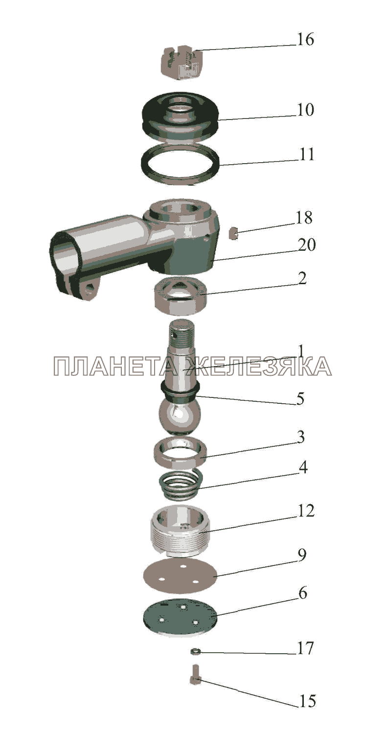 Наконечник 4370-3003056-001 МАЗ-437043 (Зубренок)