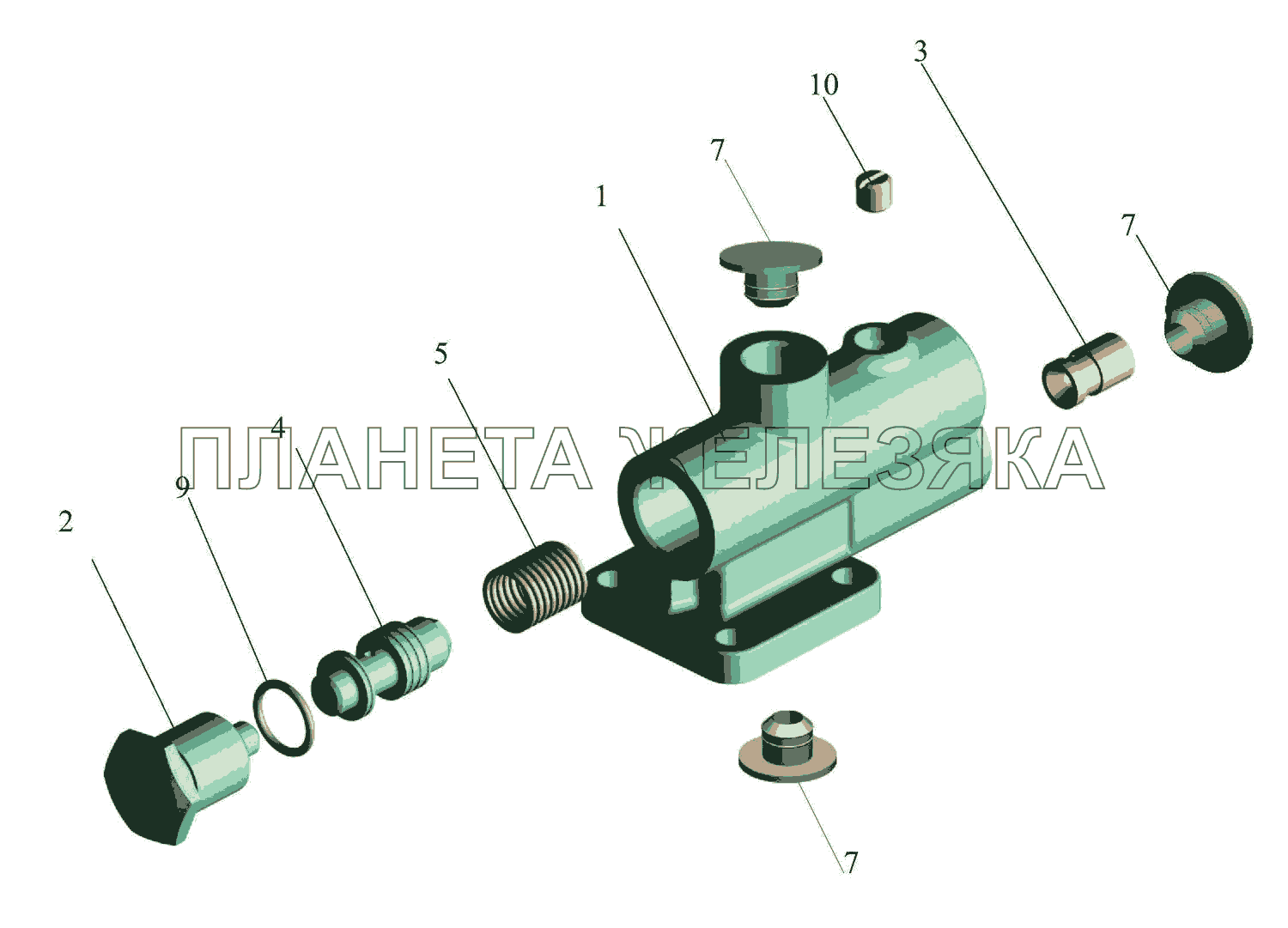 Клапан расхода и давления 437040-3407260 МАЗ-437043 (Зубренок) Клапан расхода и давления 437040-3407260 МАЗ-437043 (Зубренок)