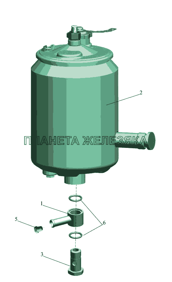 Бак масляный 64221-3410008 МАЗ-437043 (Зубренок)