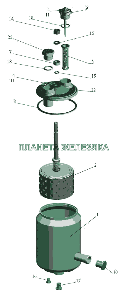 Бак масляный 5336-3410010-10 МАЗ-437043 (Зубренок)