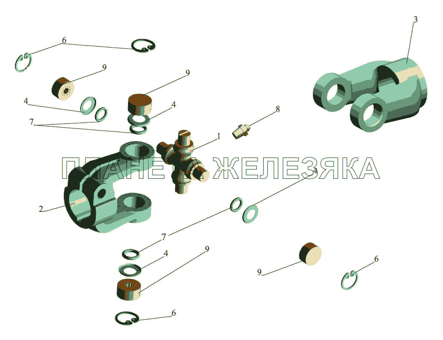 Шарнир карданный 6430-3444052-010 МАЗ-437043 (Зубренок)