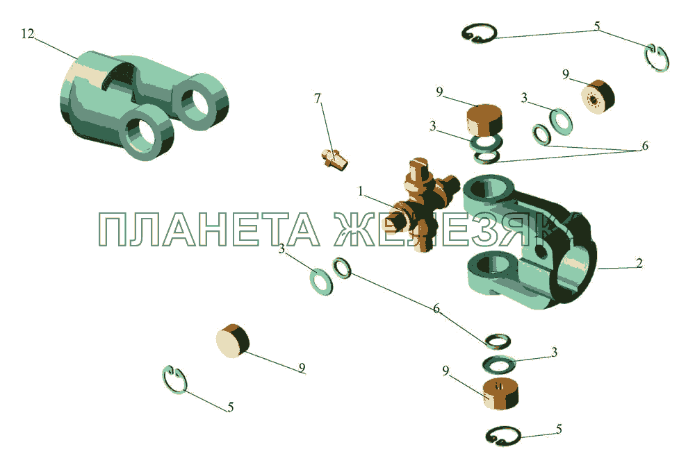 Шарнир карданный 6430-3444054-001 МАЗ-437043 (Зубренок)