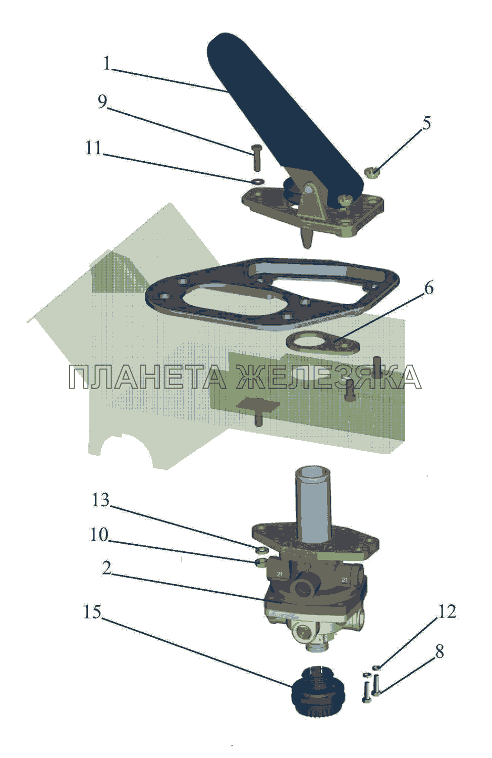 Крепление тормозного крана 64221-3514004-20 МАЗ-437043 (Зубренок)