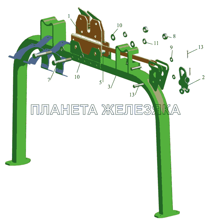 Балка опоры кабины 437030-5001660 МАЗ-437043 (Зубренок)