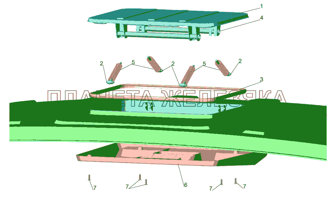 Установка люка 64221-5700010 МАЗ-437043 (Зубренок)