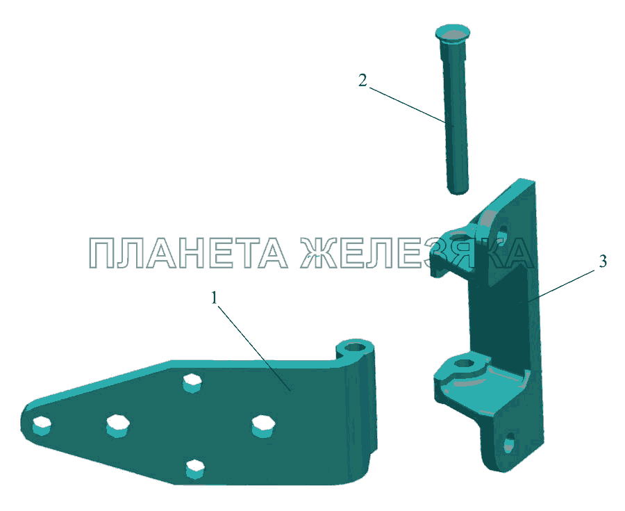 Петля левая 5336-6106013-02 МАЗ-437043 (Зубренок)