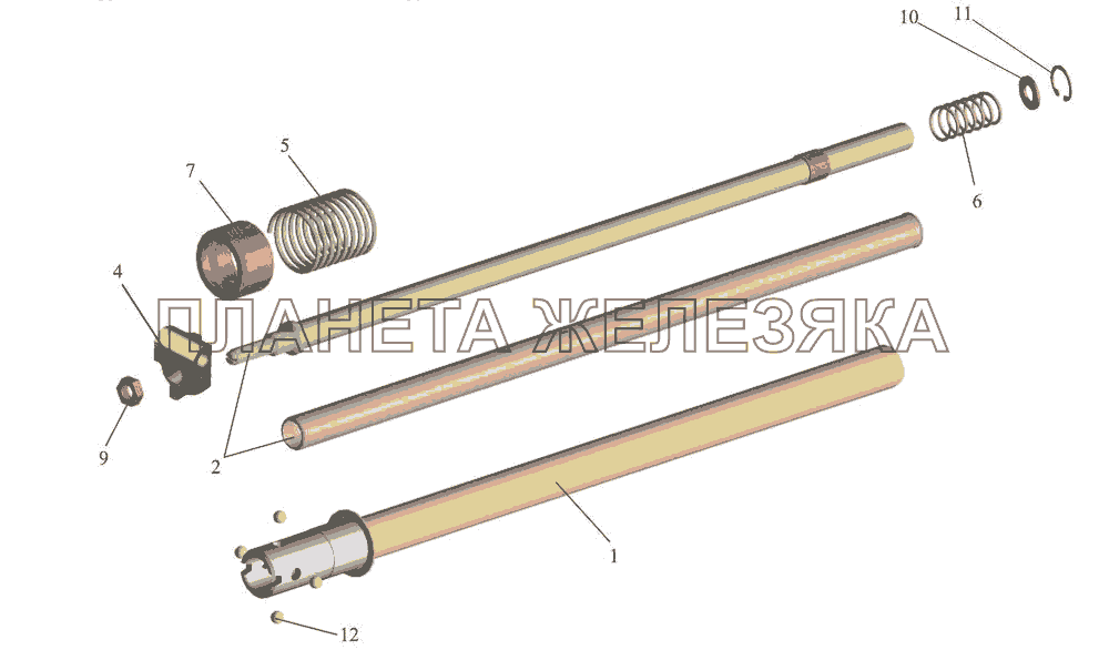 Механизм промежуточный 551639-1703325-001 МАЗ-437043 (Зубренок)