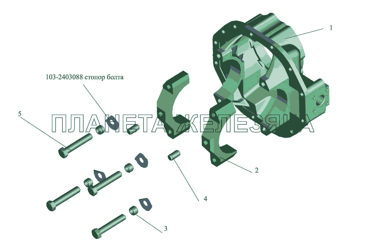 Картер редуктора 4370-2402015 МАЗ-437043 (Зубренок)