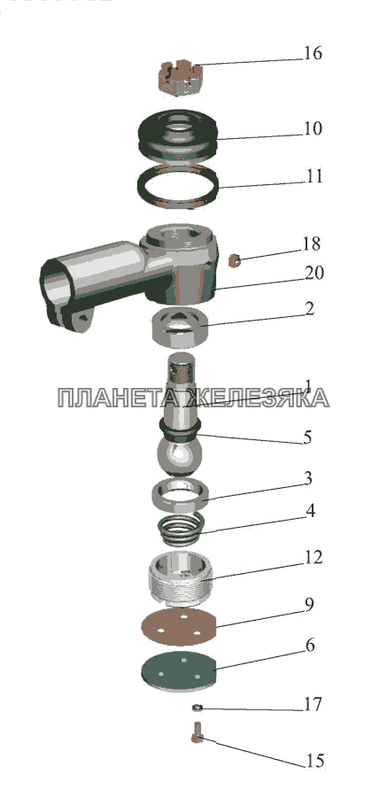 Наконечник 4370-3003057 МАЗ-437043 (Зубренок)