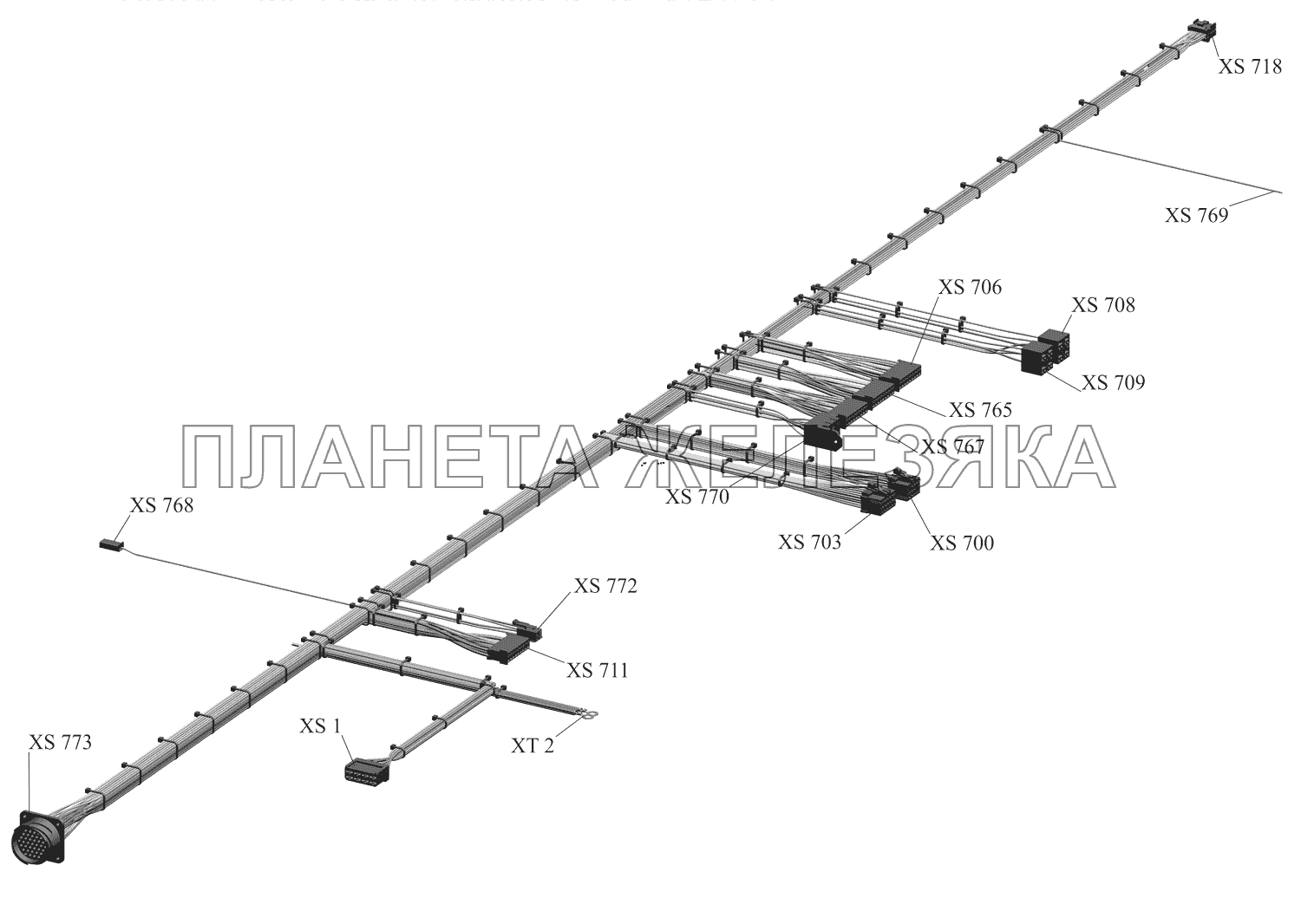 Жгут AБС по кабине 437137-3724610 МАЗ-437130 (Зубренок)