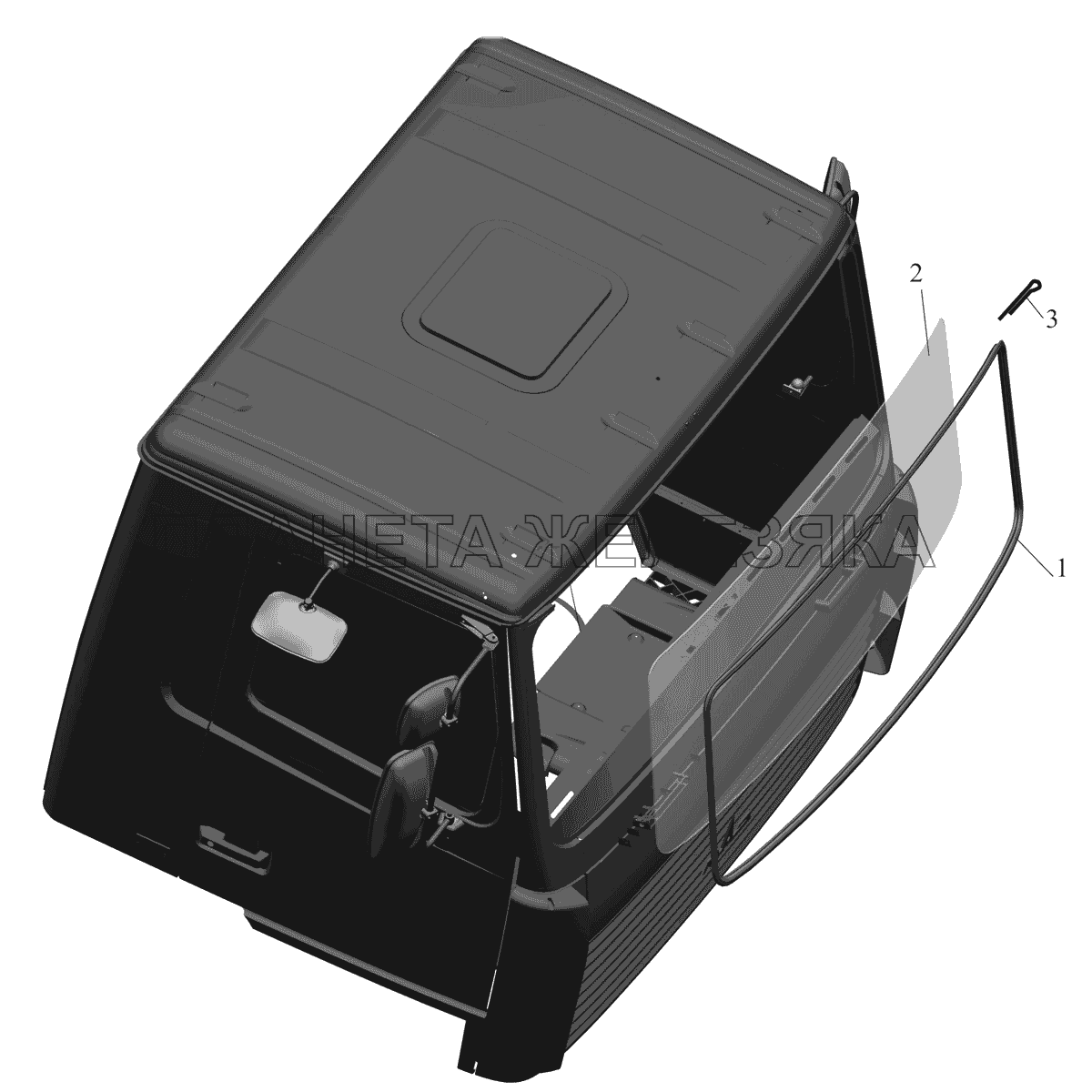 Установка стекла 6430-5200010 МАЗ-437130 (Зубренок)