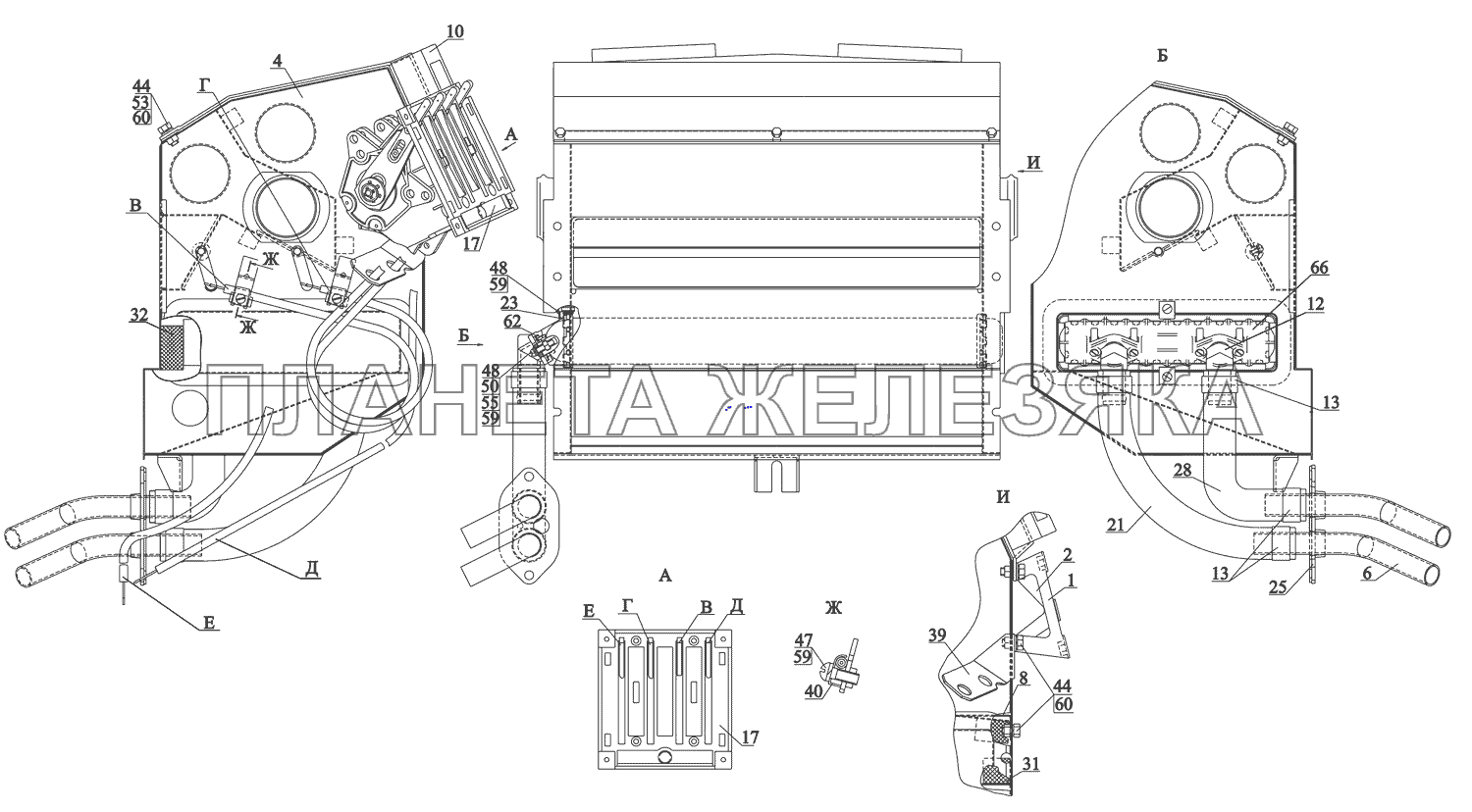 Блок радиатора 5440-8101010-010 МАЗ-437130 (Зубренок)