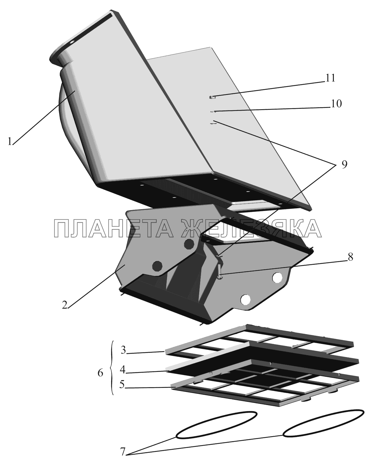 Установка фильтра 6430-8100022 МАЗ-437130 (Зубренок)