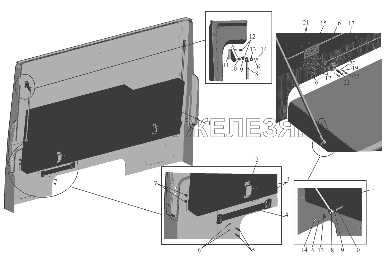 Установка спального места 4371-8200010 МАЗ-437130 (Зубренок)