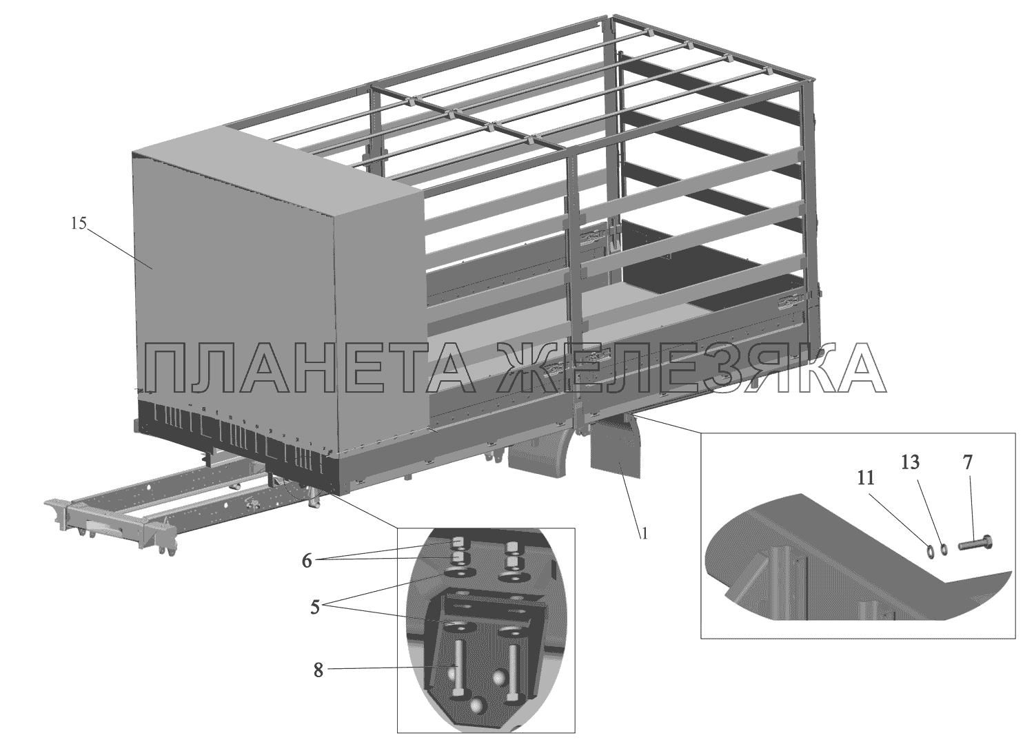 Установка платформы МАЗ-437130 (Зубренок)